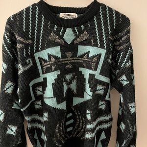 Funky vintage sweater. Cute pattern. No size would fit small or medium best